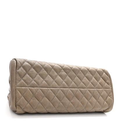 Chanel Metallic Caviar Quilted Small Just Mademoiselle Beige 4 of 10