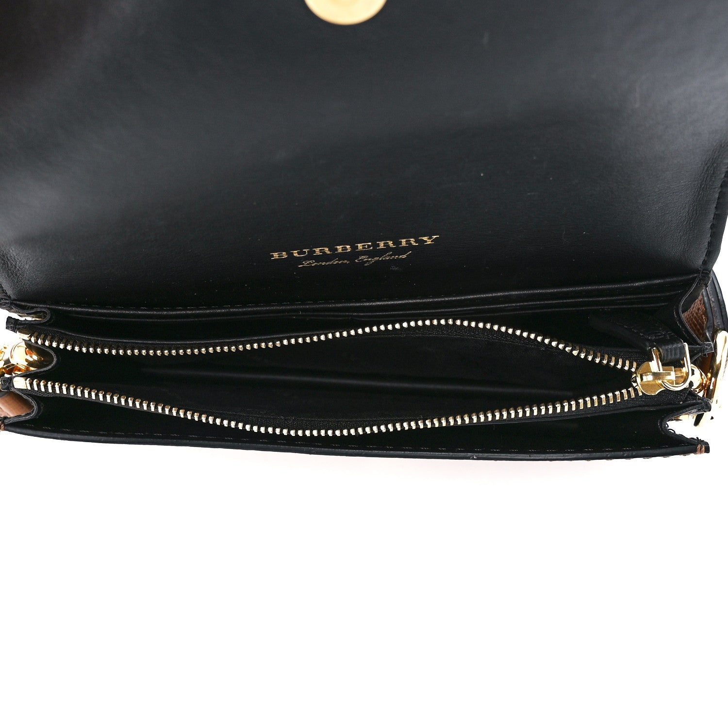 Burberry House Check Bridle Calfskin Small Madison Buckle Bag Tan 5 of 11