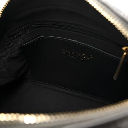 Chanel Metallic Calfskin Pearl Quilted CC Mini Camera Case Ruthenium 11 of 11