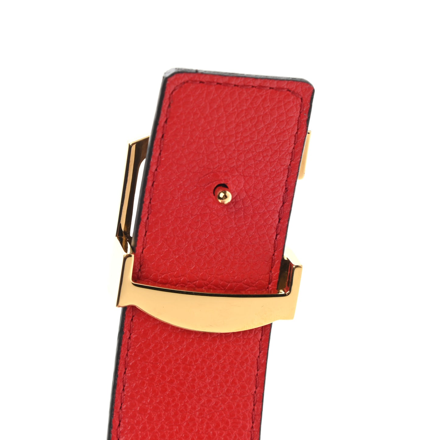 Monogram 30mm LV Initiales Reversible Belt 85 34 Coquelicot