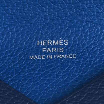 Hermes Evercolor Verso Calvi Card Case Bleu Saphir Bleu France 6 of 7