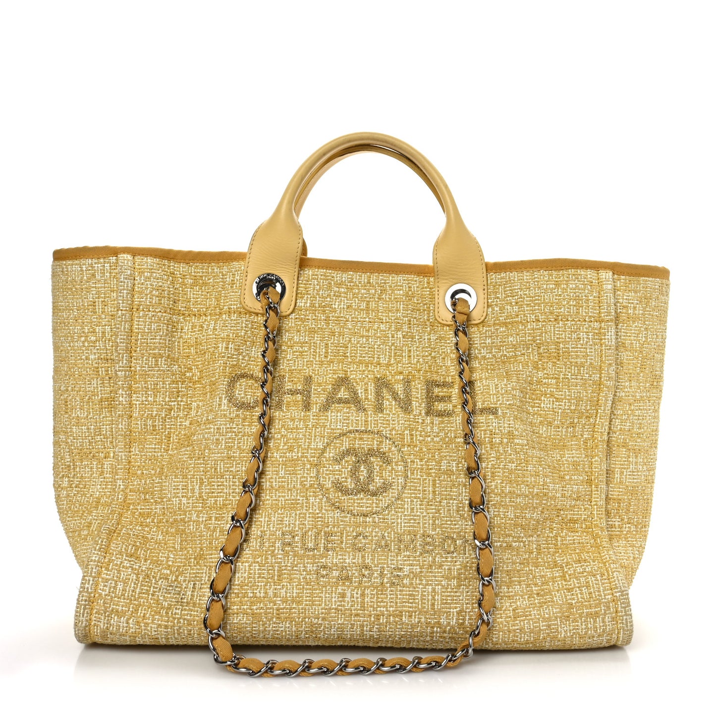 Canvas Medium Deauville Tote Light Yellow