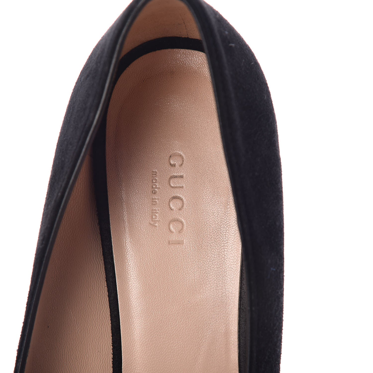 Gucci Kid Scamosciato GG Marmont Fringe 50mm Loafer Pumps 39 Black 9 of 9