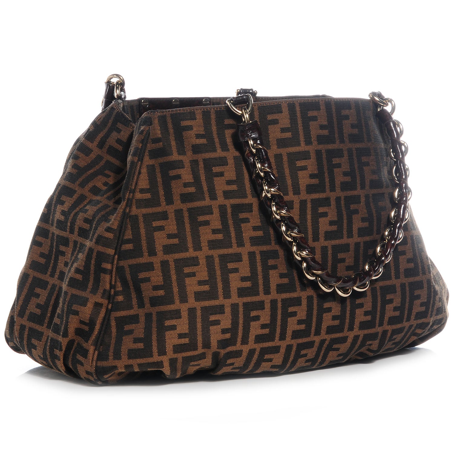 Fendi Zucca Mia Tote Tobacco 3 of 9