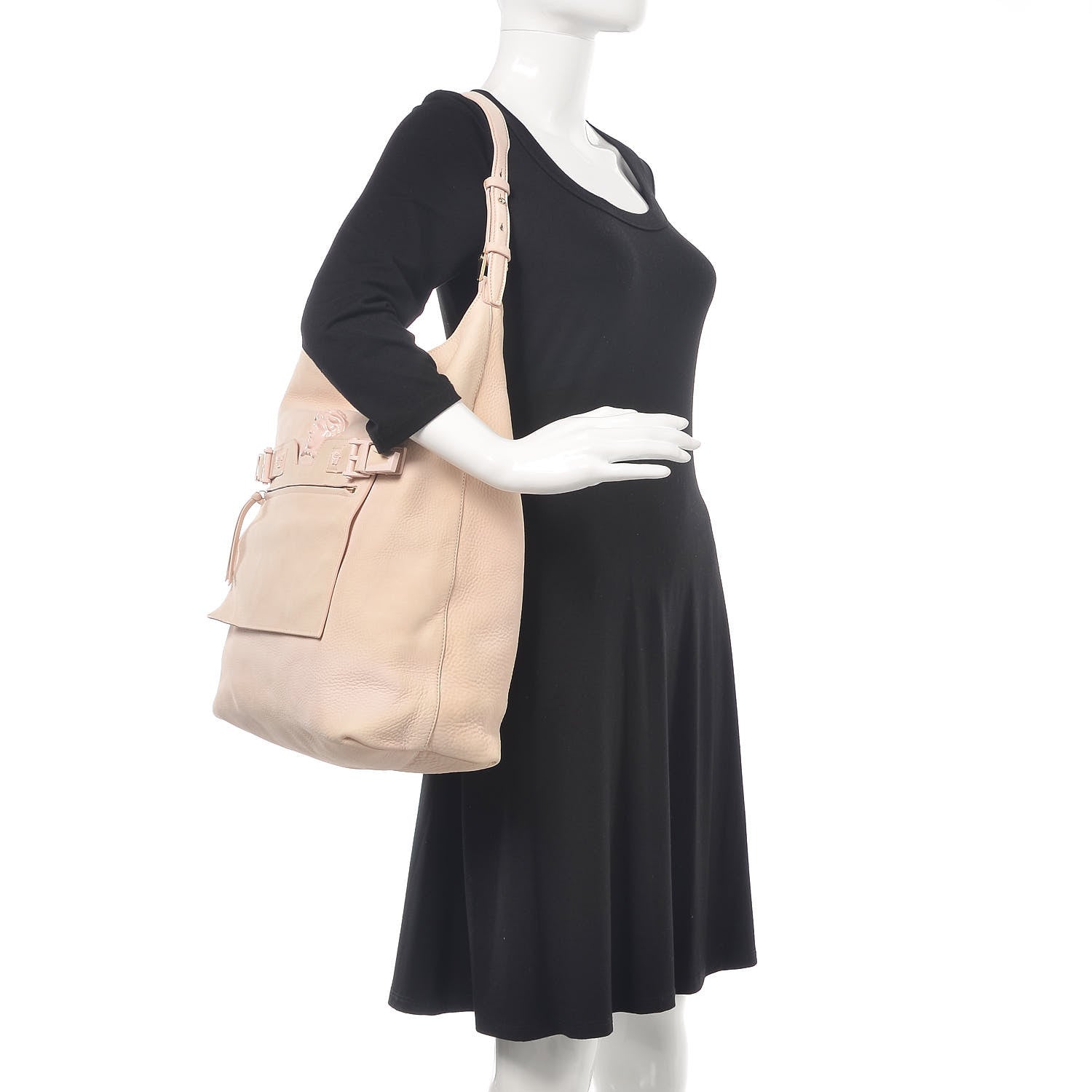 Versace Vitello PVC Barocco Medusa Tote Light Pink 2 of 17