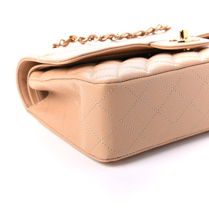 Chanel Caviar Quilted Medium Double Flap Light Beige 5 of 9