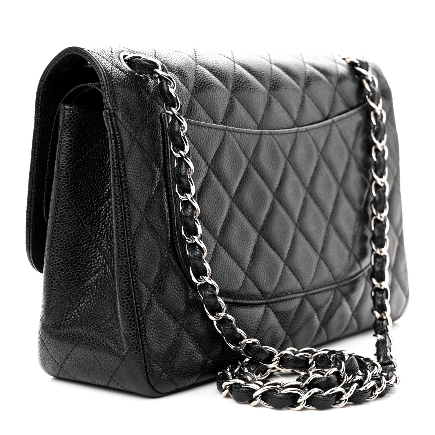 Chanel Caviar Quilted Jumbo Double Flap Black 3 of 12