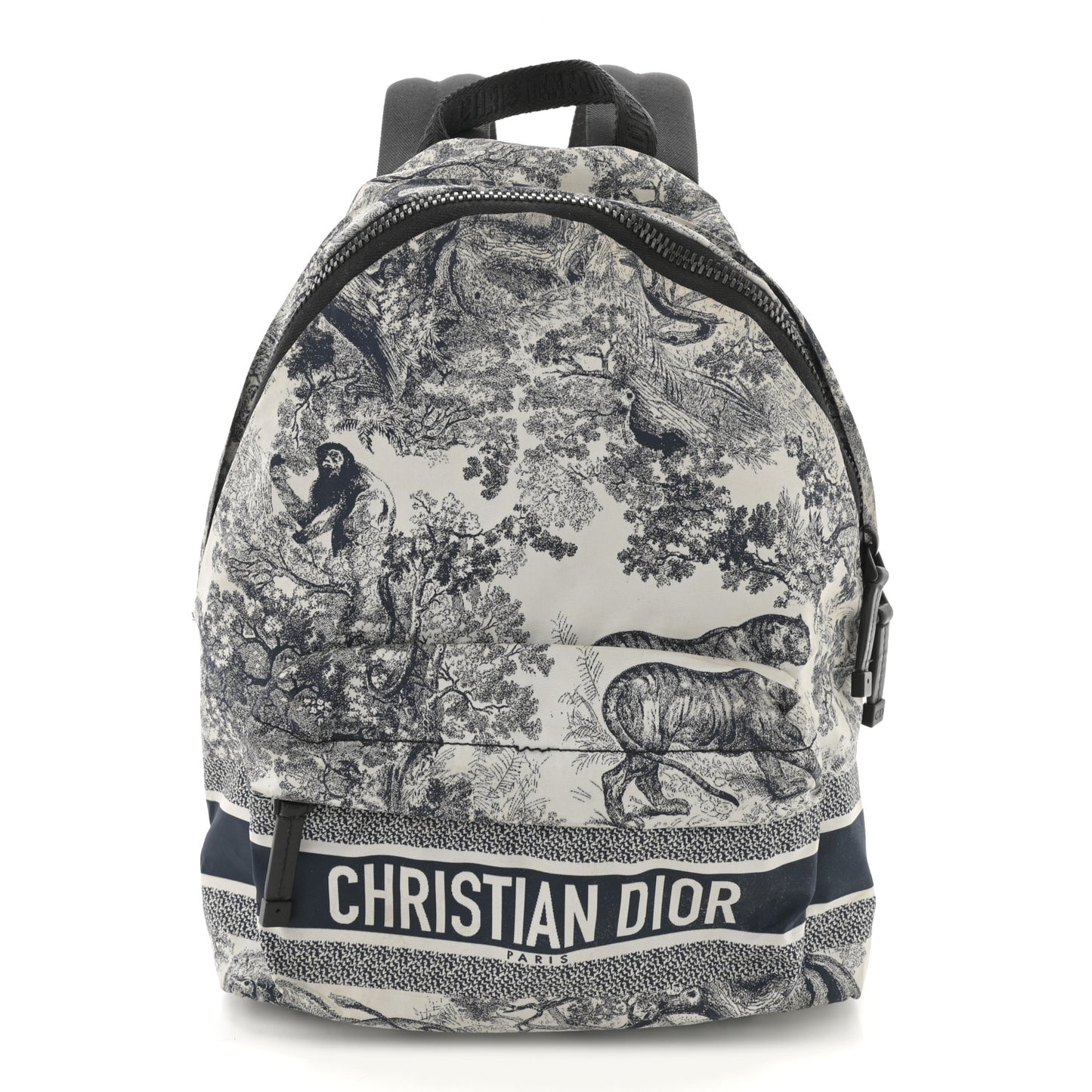 Nylon Technical Fabric Toile De Jouy Small Diortravel Backpack Blue