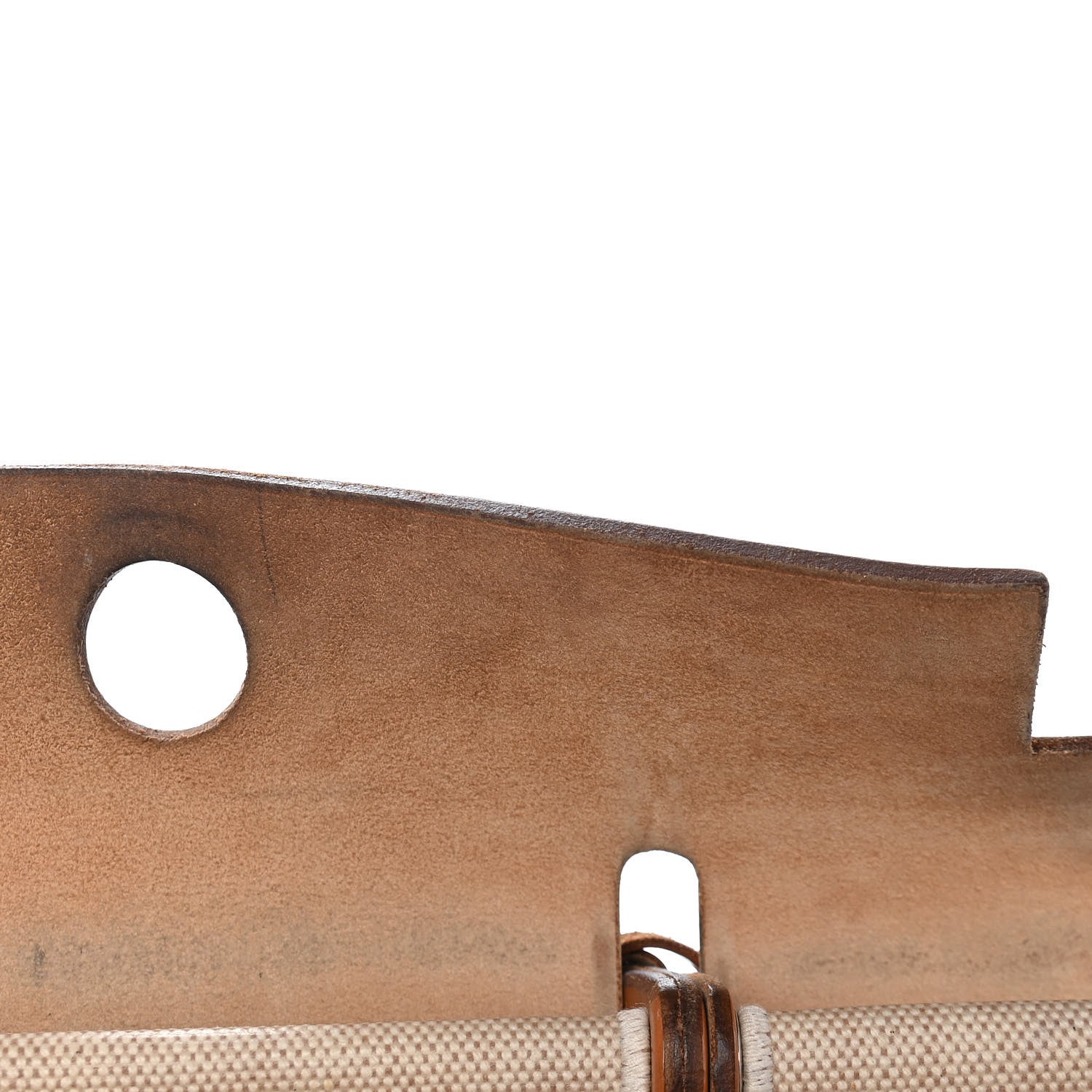 Hermes Toile Vache Calfskin Herbag 30 PM Natural 9 of 16