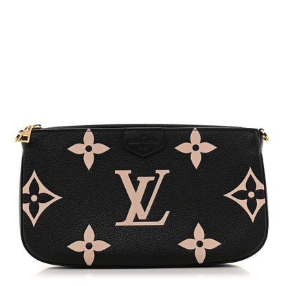 Louis Vuitton Empreinte Monogram Giant Multi Pochette Accessories Large Pochette Black Beige 1 of 6