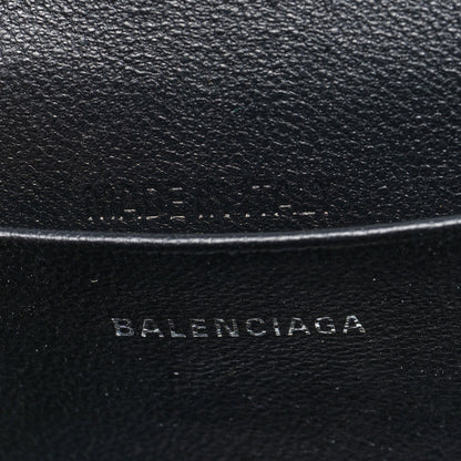 Balenciaga Metallic Calfskin Crocodile Embossed Hourglass Top Handle Bag Mini Silver 6 of 9