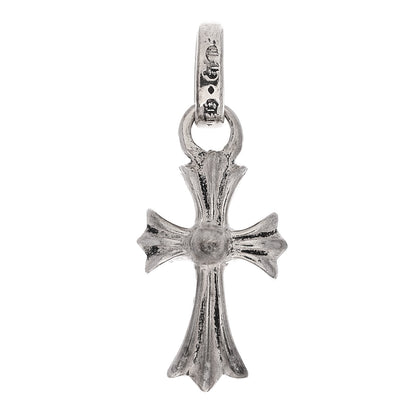 Chrome Hearts Sterling Silver Diamond Baby Fat Cross Pave Pendant 3 of 6