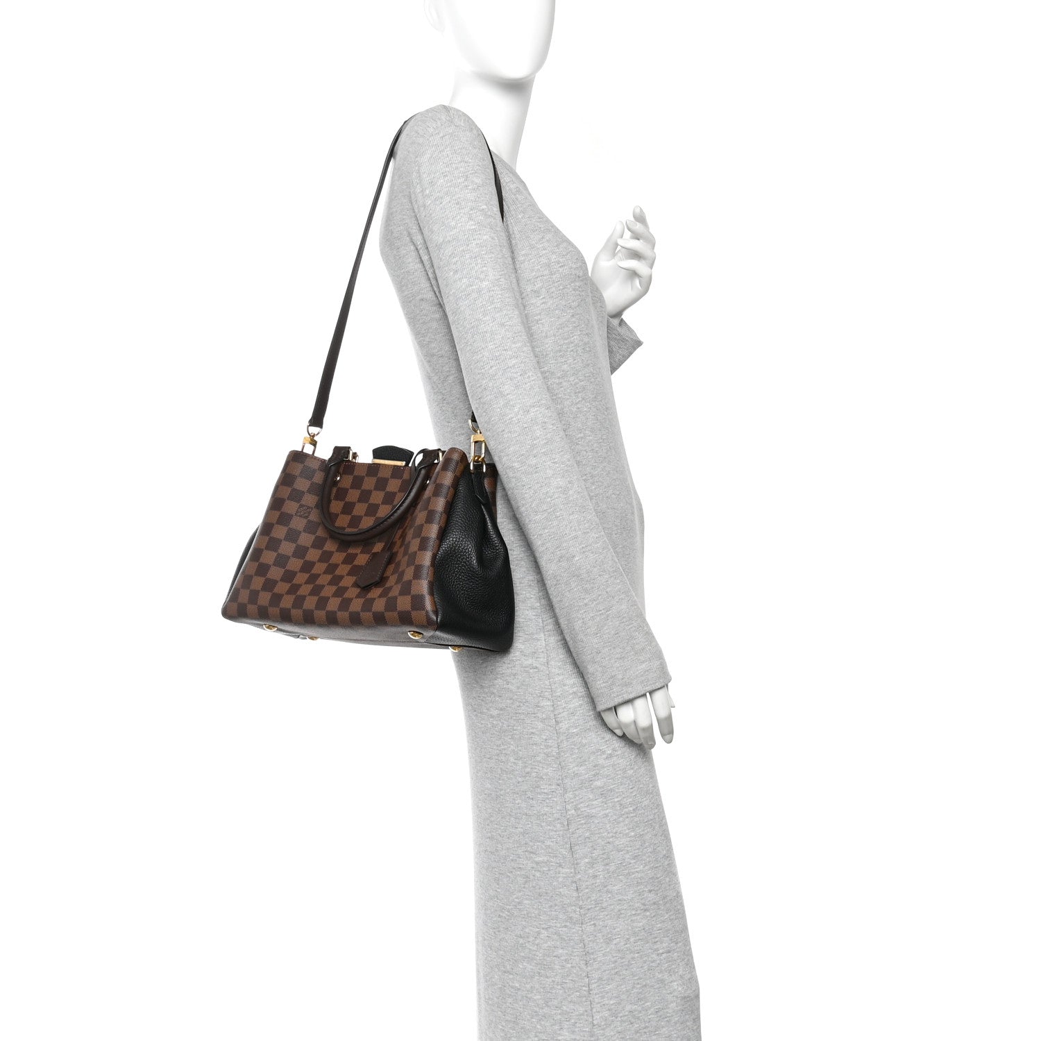 Louis Vuitton Damier Ebene Cuir Taurillon Brittany Black 2 of 10