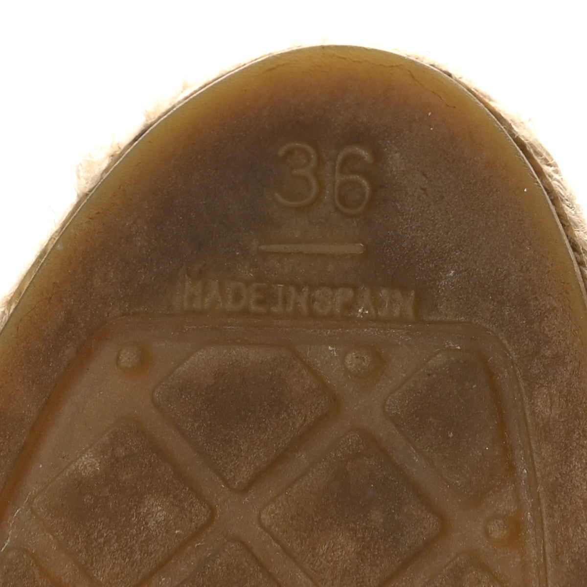 Mesh Grosgrain CC Espadrilles 36 Beige Black