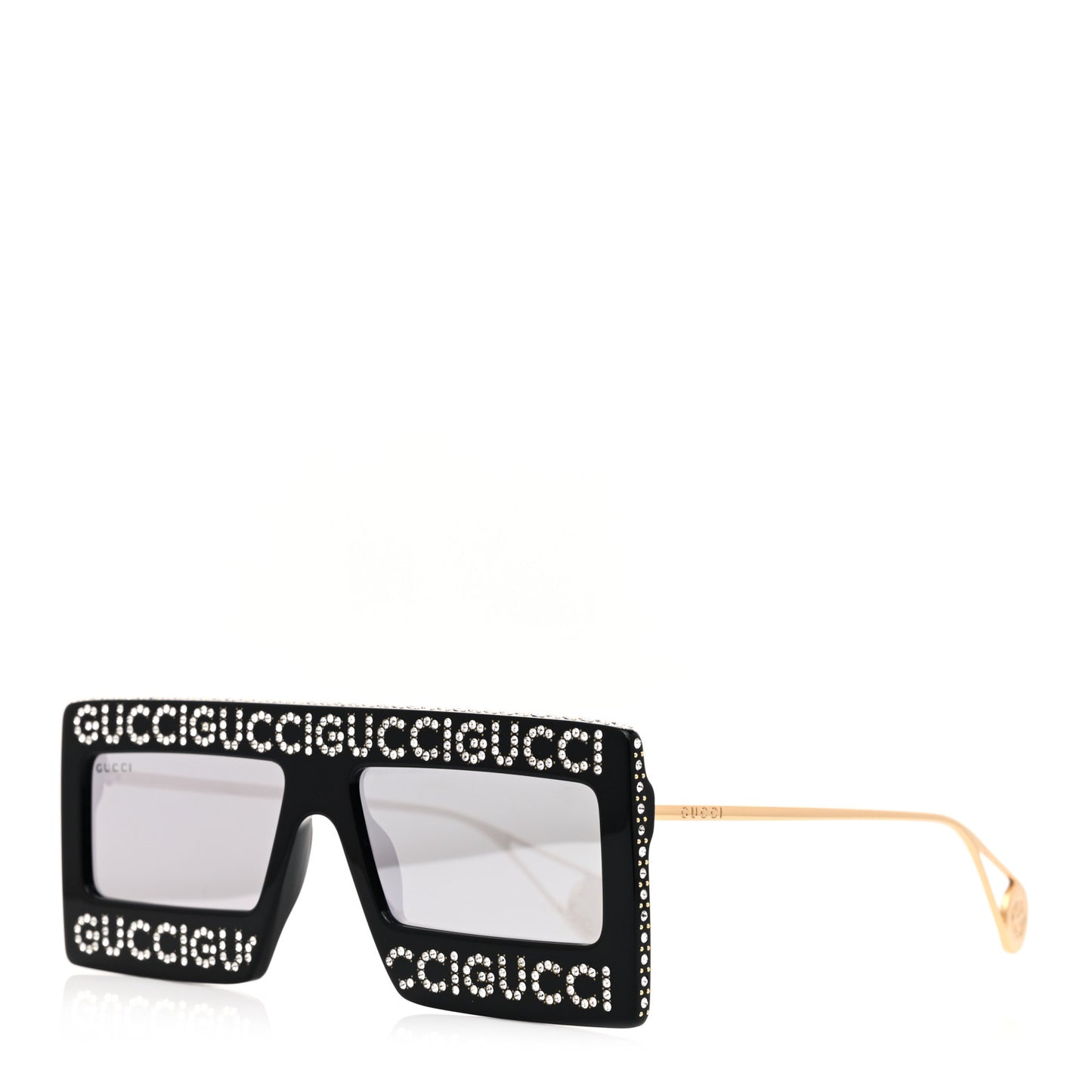 Acetate Crystal Mask-Frame Sunglasses GG0431S Black