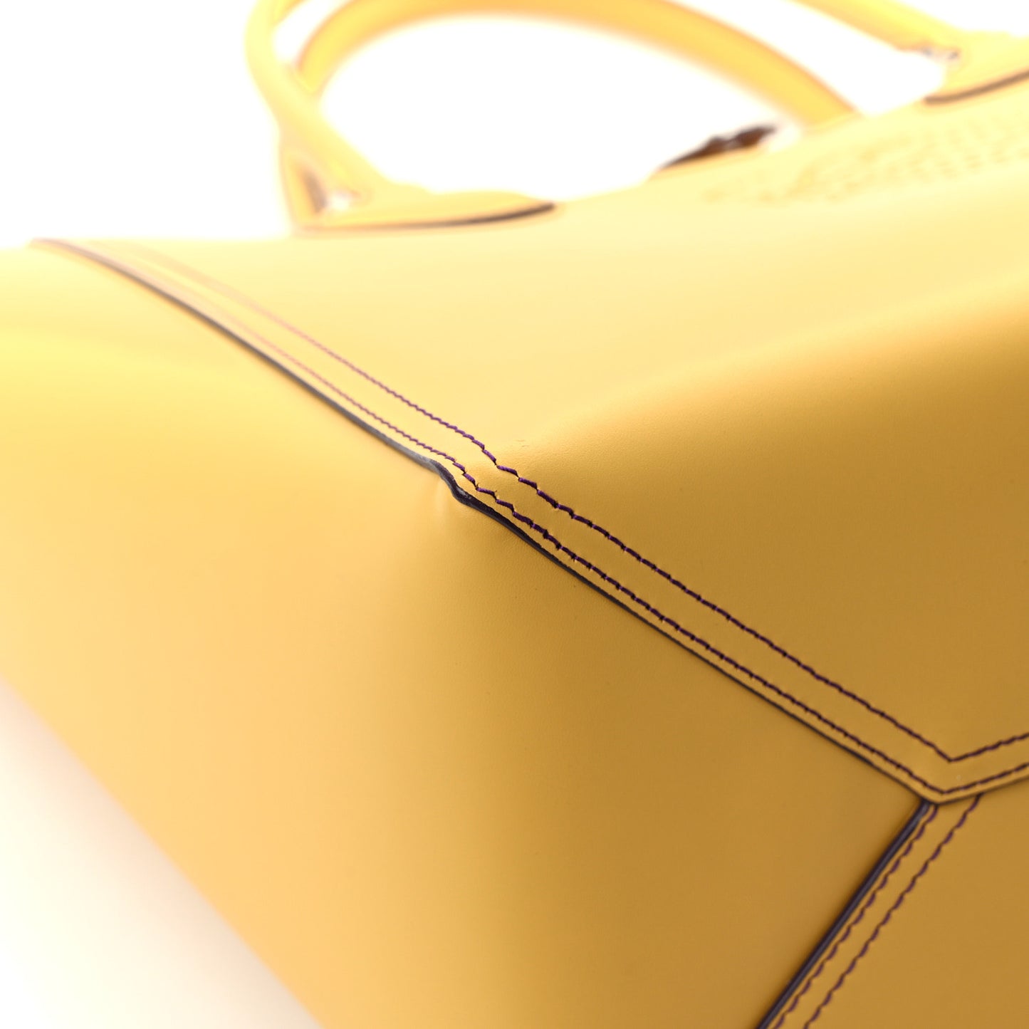 Smooth Calfskin Perforated Leo Bag Yellow