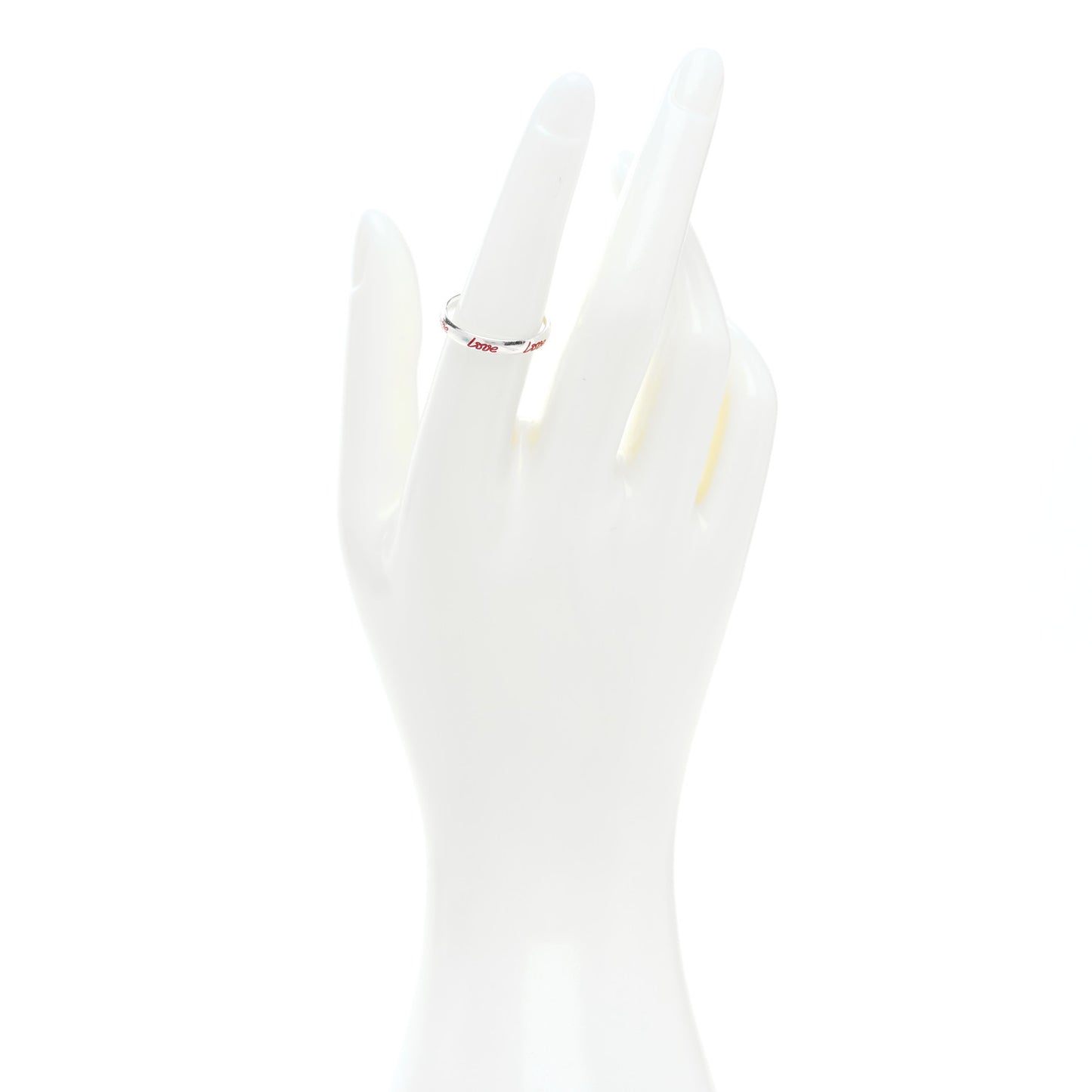 Sterling Silver Enamel Paloma Picasso Love Band Ring 53 6.5 Red