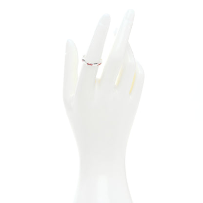 Tiffany Sterling Silver Enamel Paloma Picasso Love Band Ring 53 6.5 Red 2 of 6