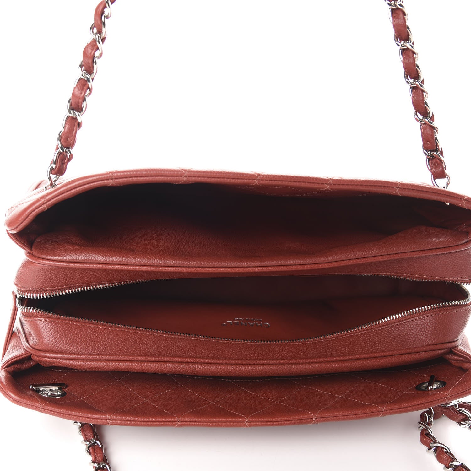 Chanel Caviar Quilted Tote Red 5 of 11