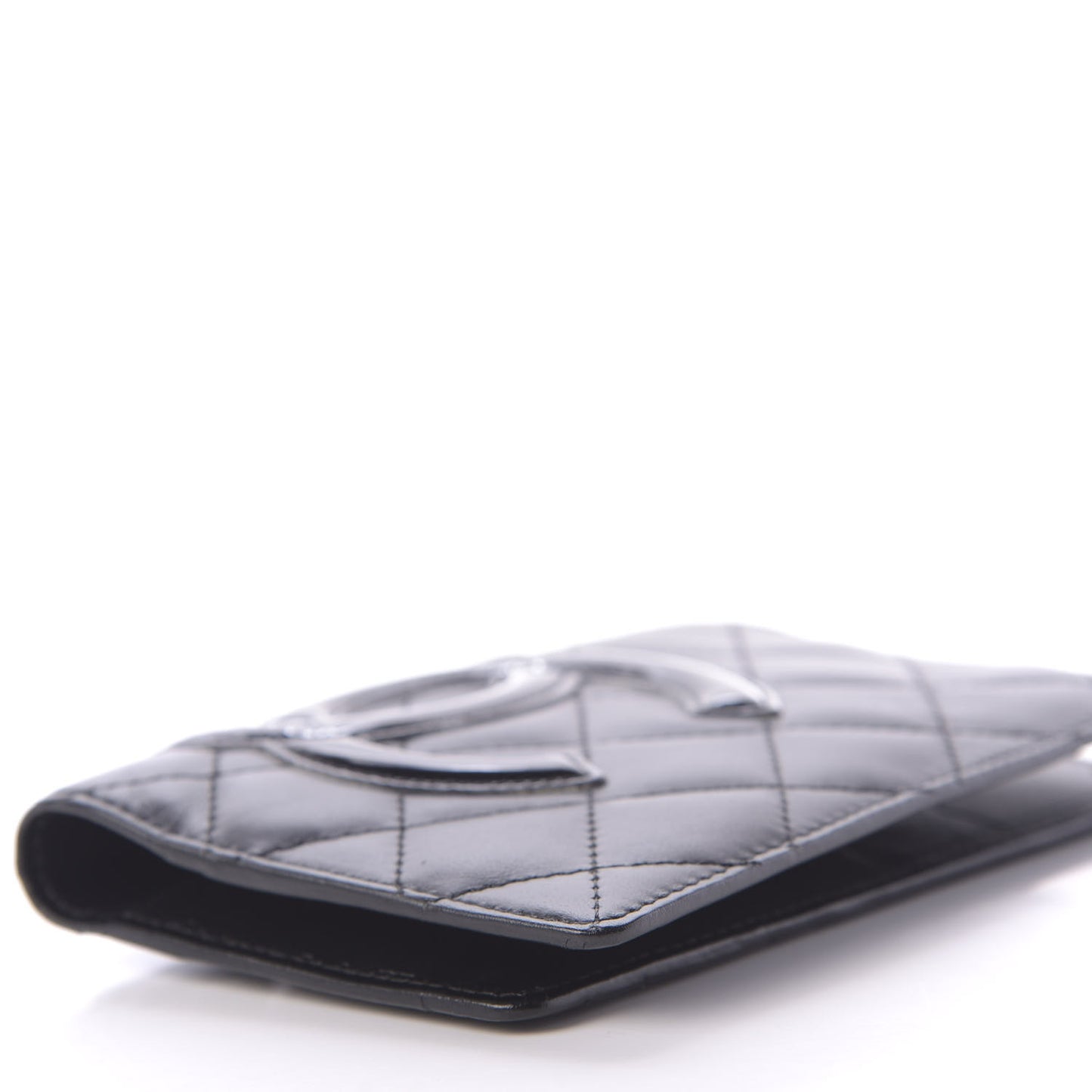 Calfskin Quilted Small Cambon Agenda Planner Black