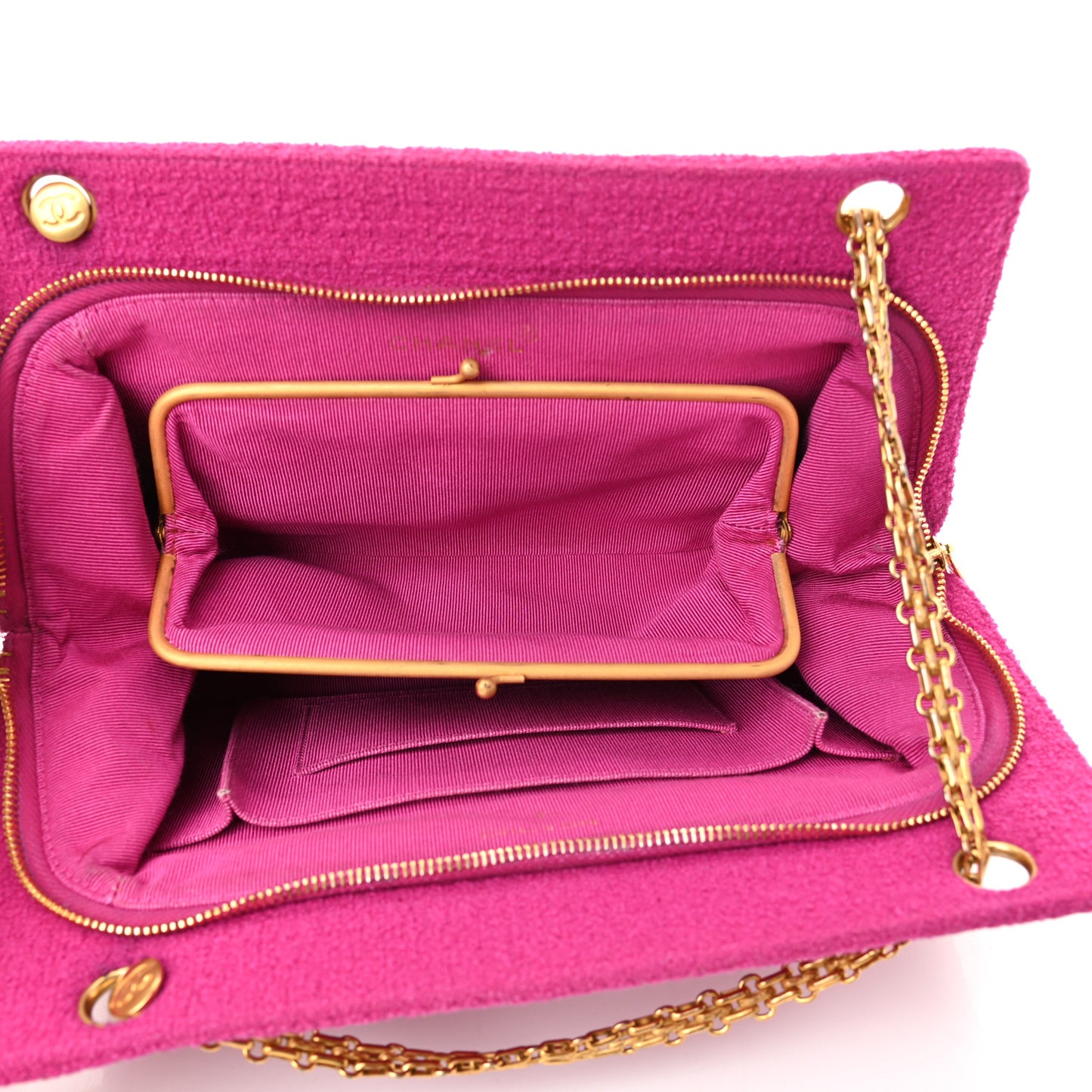 Wool Quilted Shoulder Bag Pink