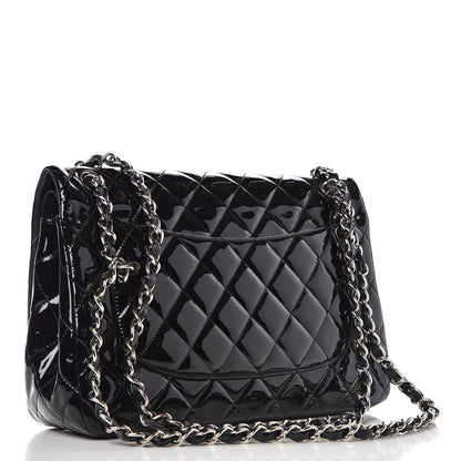 Chanel Patent Quilted Jumbo Double Flap Black 4 of 15
