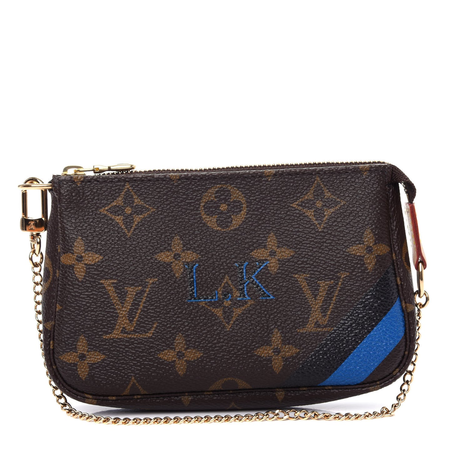Monogram My LV Heritage Mini Pochette Accessories Black Bleu Clair