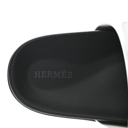Hermes Calfskin Womens Chypre Sandals 39.5 White 7 of 9