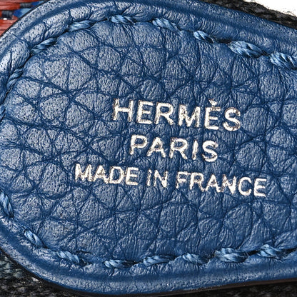 Hermes Taurillon Maurice Zigzag Evelyne TPM Deep Bleu Black White Deep Bleu 6 of 10