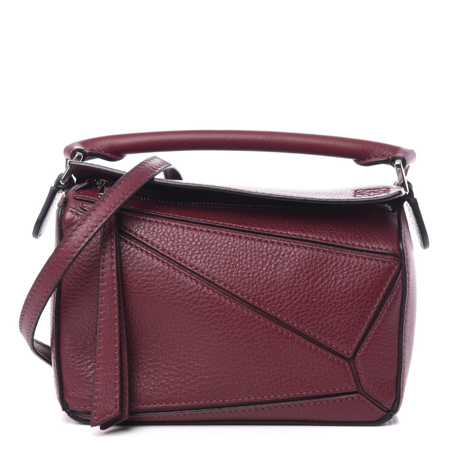 Loewe Calfskin Mini Puzzle Bag Wine 1 of 9