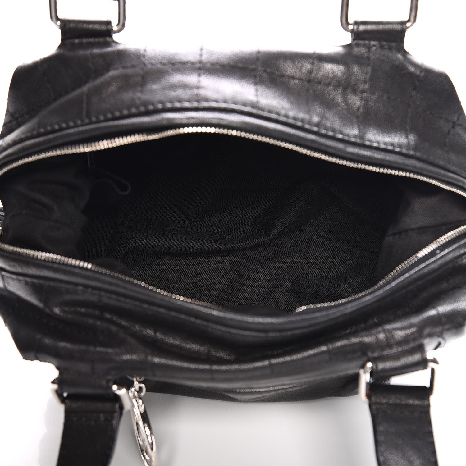 Chanel Distressed Caviar Outdoor Bowler Black 5 of 11