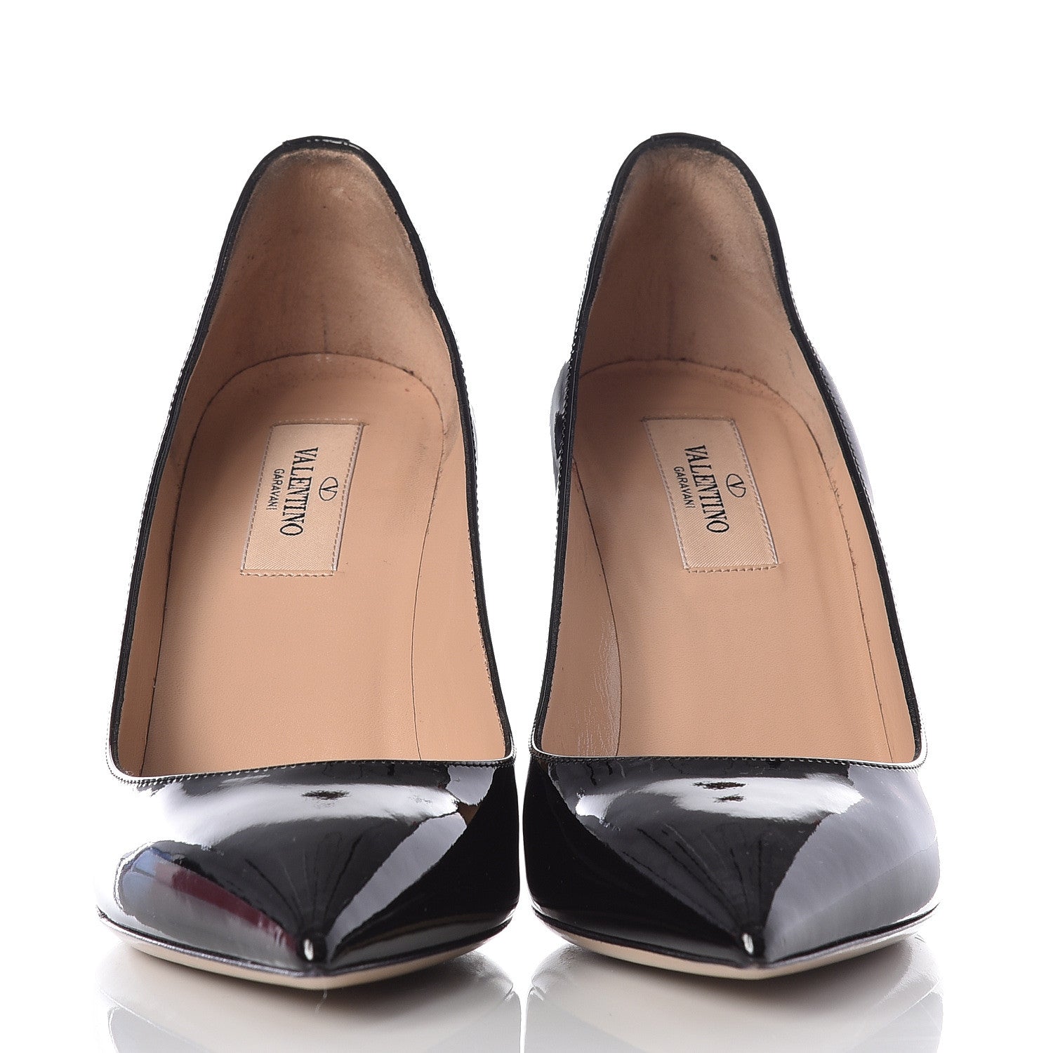 Valentino Garavani Patent Rockstud New Plain 85mm Pumps 38 Black 3 of 11