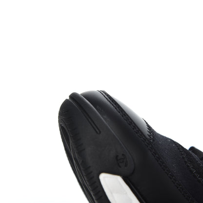 Chanel Velvet Calfskin Mixed Fibers CC Sneakers 39.5 Black 9 of 10