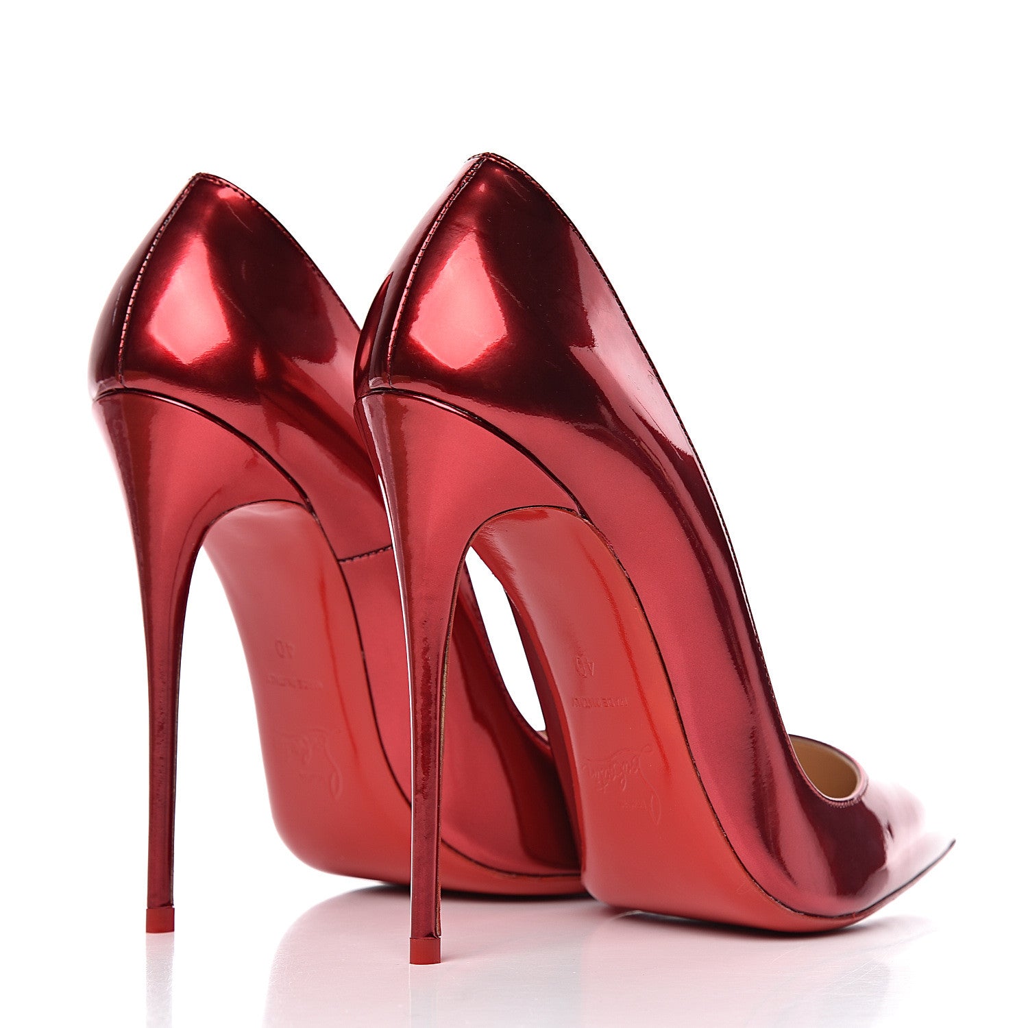 Christian Louboutin Metallic Patent So Kate 120 Pumps 40 Loubi 4 of 8