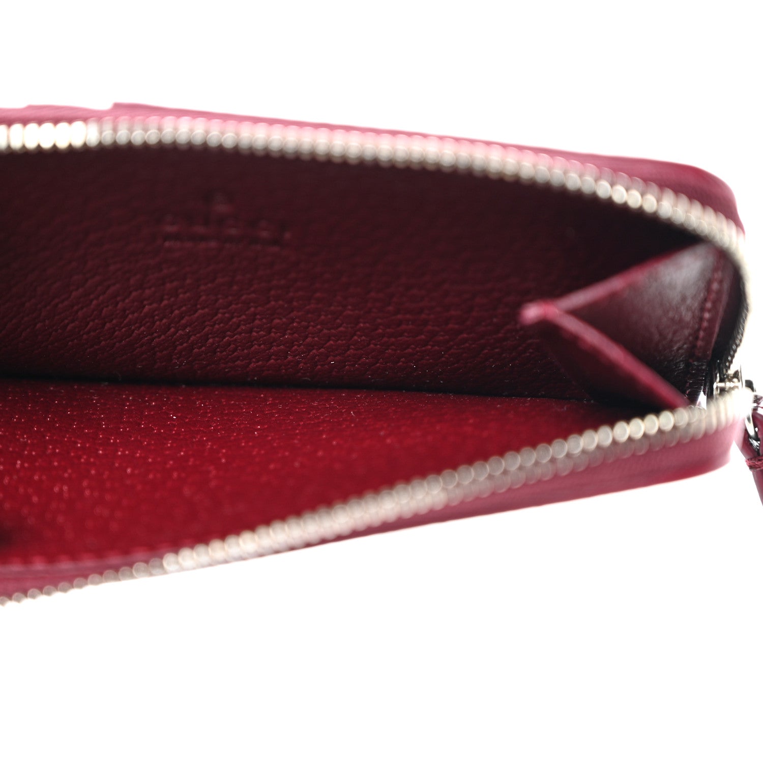 Gucci GG Supreme Monogram Zip Card Case Beige Burgundy 5 of 8