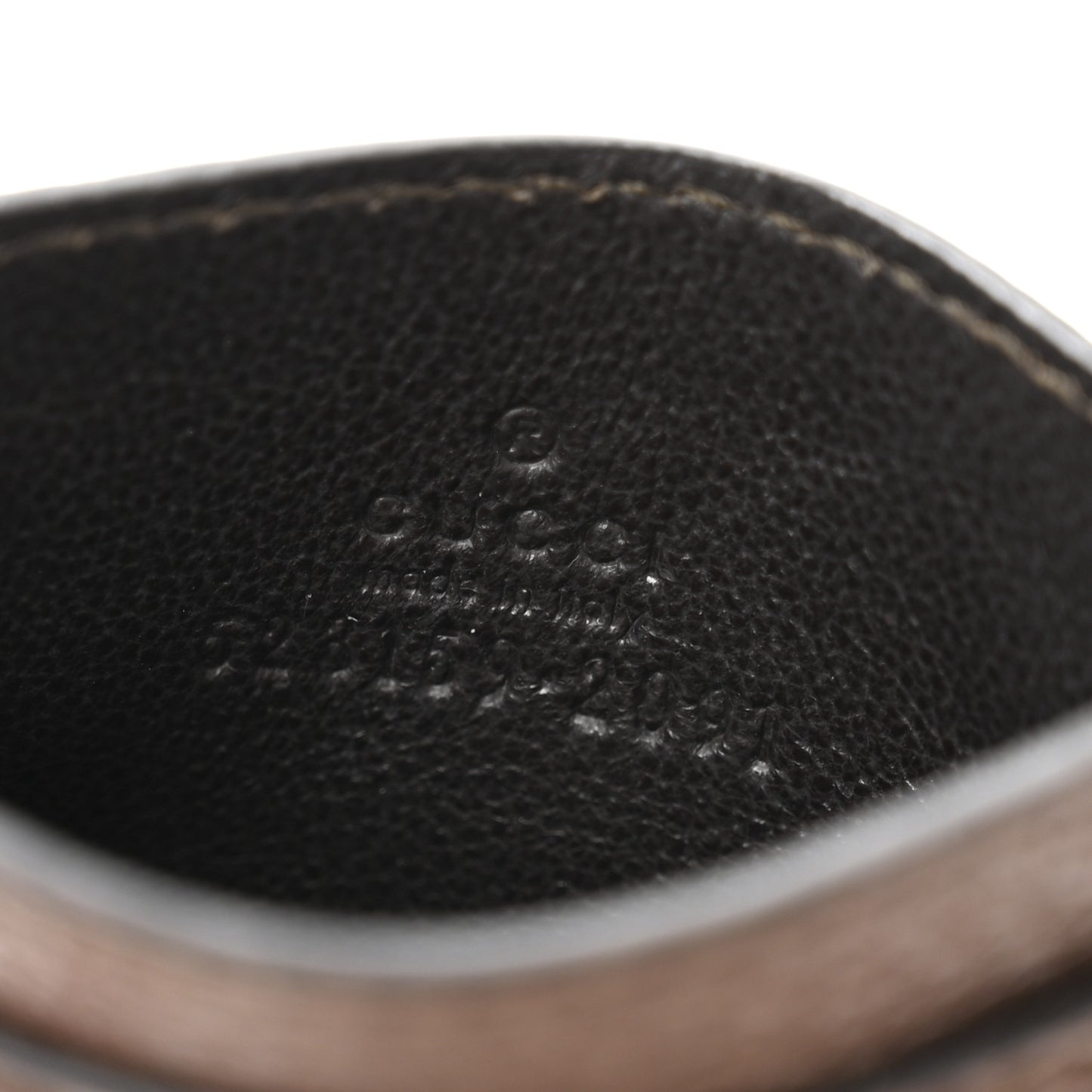GG Supreme Monogram Ophidia Card Holder Brown