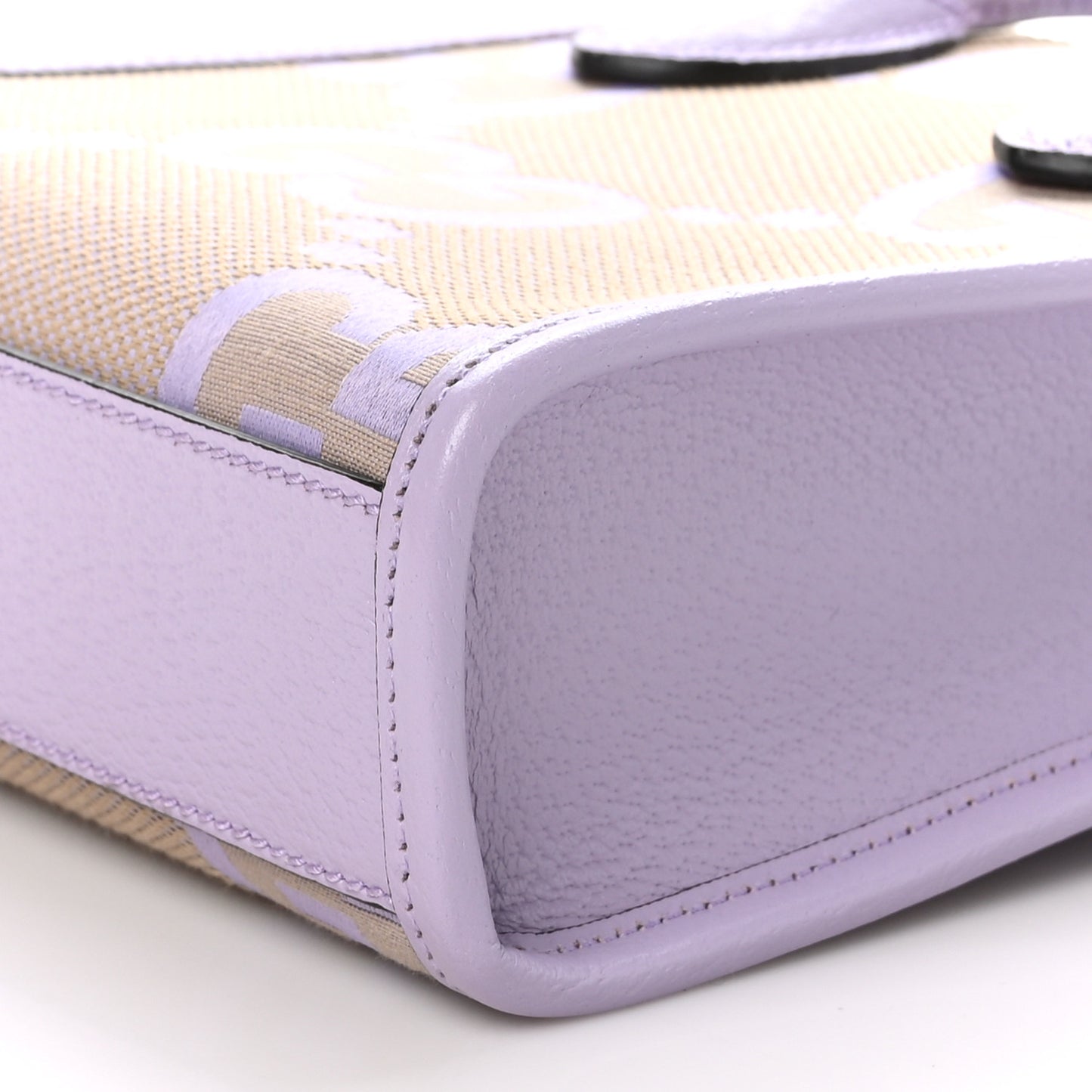 Monogram Jumbo GG Textured Dollar Calfskin Mini Tote Bag Beige Lapis