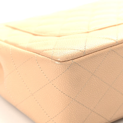 Chanel Caviar Quilted Jumbo Single Flap Beige Clair 11 of 14