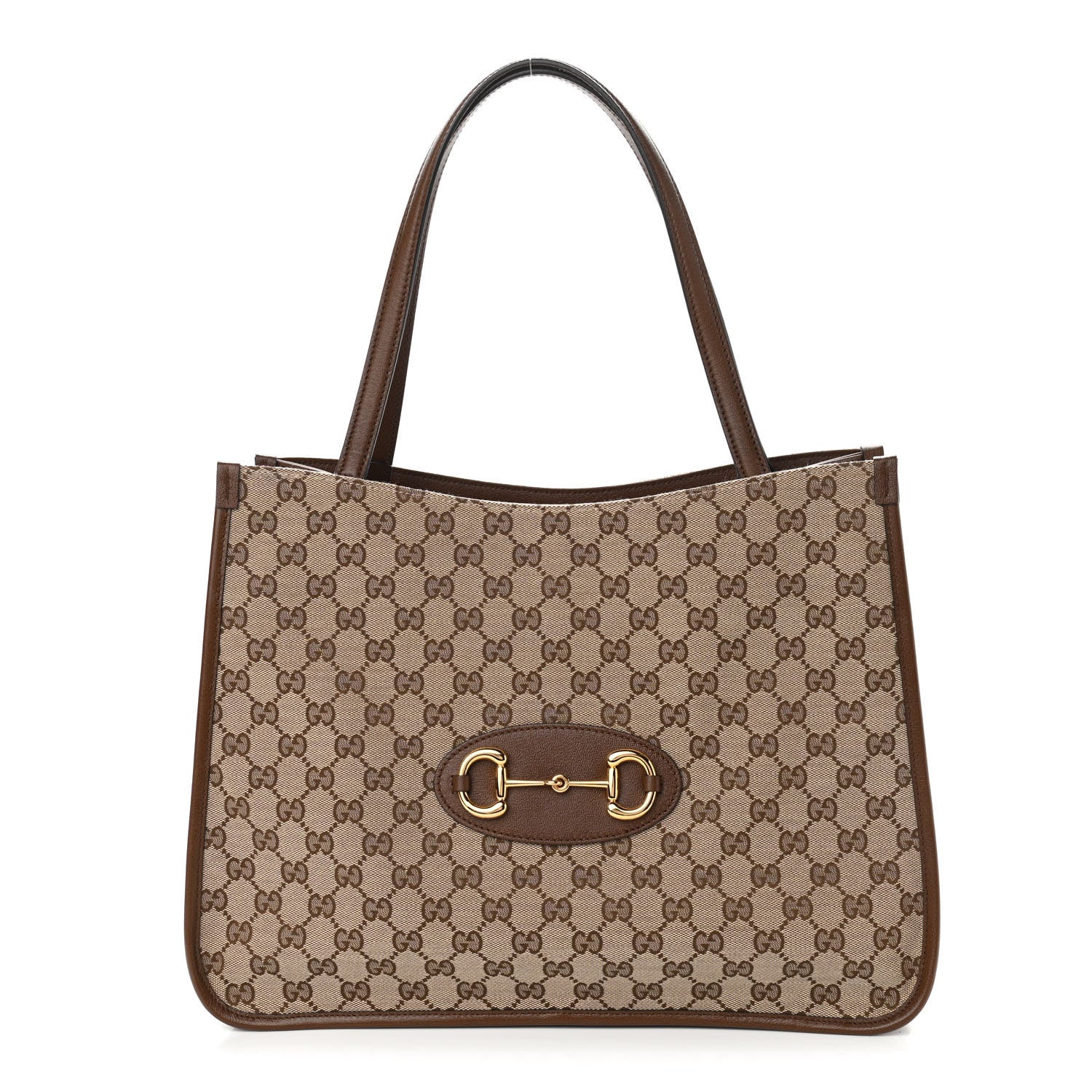 Gucci Monogram Horsebit 1955 Tote Bag Beige Brown Sugar 1 of 10