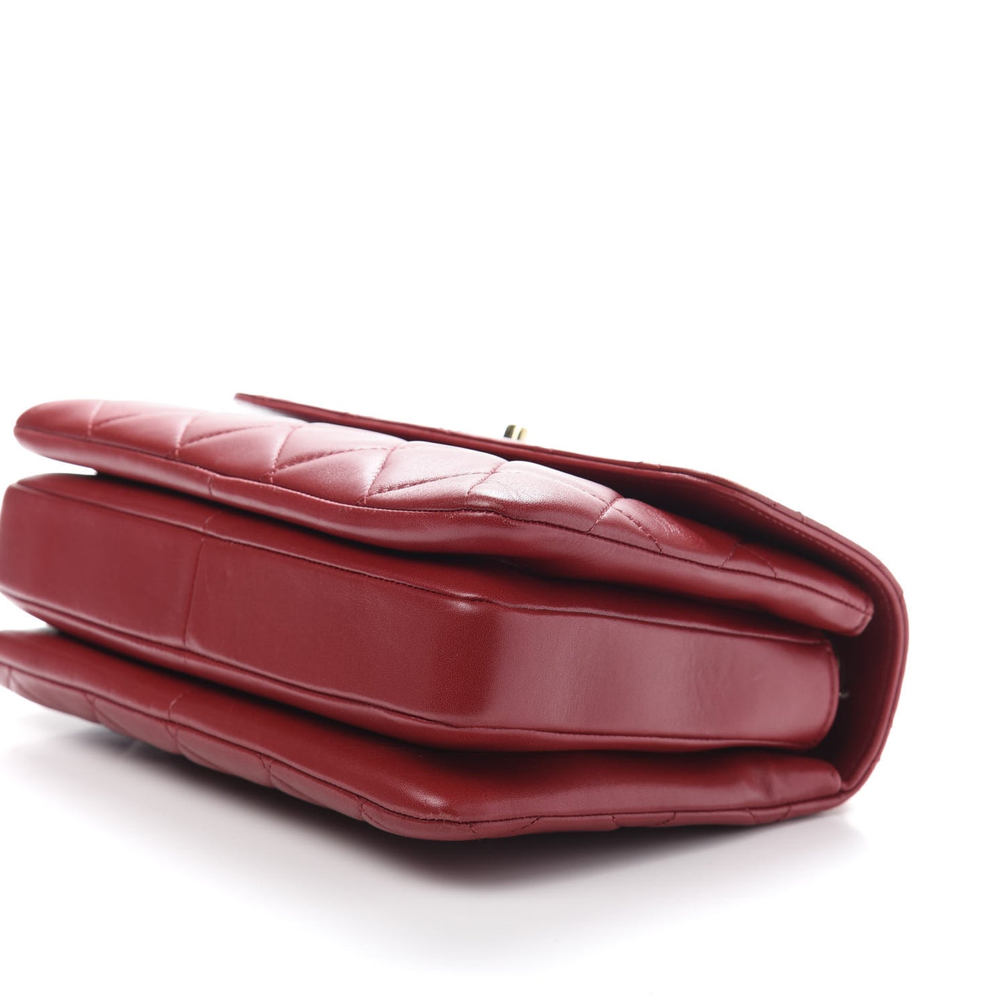 Lambskin Quilted Small Trendy CC Flap Dual Handle Bag Red