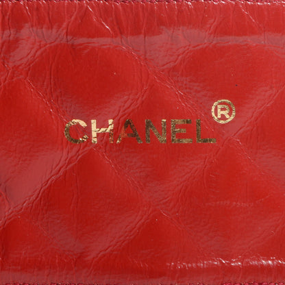 Chanel Lambskin Quilted Wide Belt 85 34 Red 3 of 6