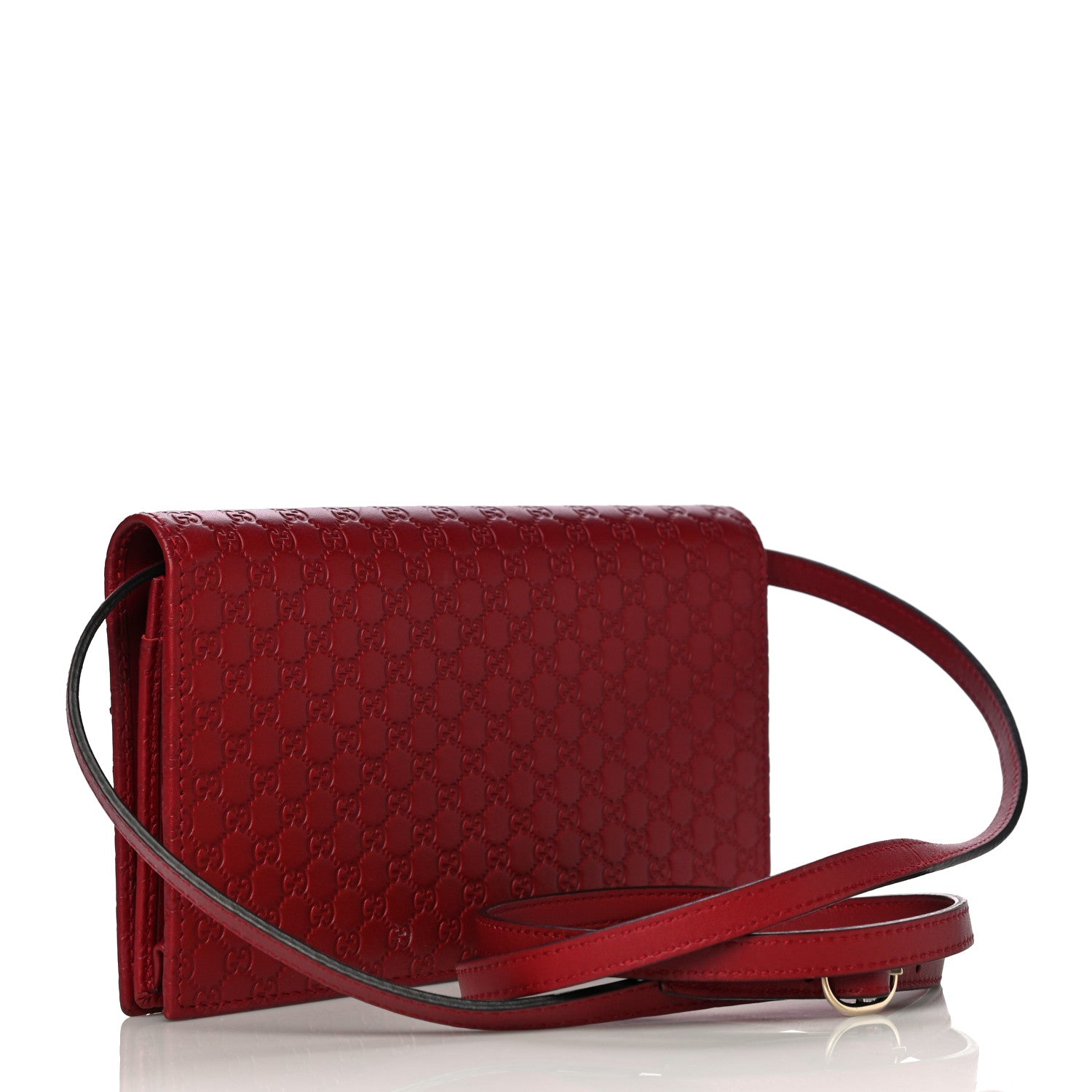 Gucci Microguccissima Crossbody Wallet Red 3 of 16