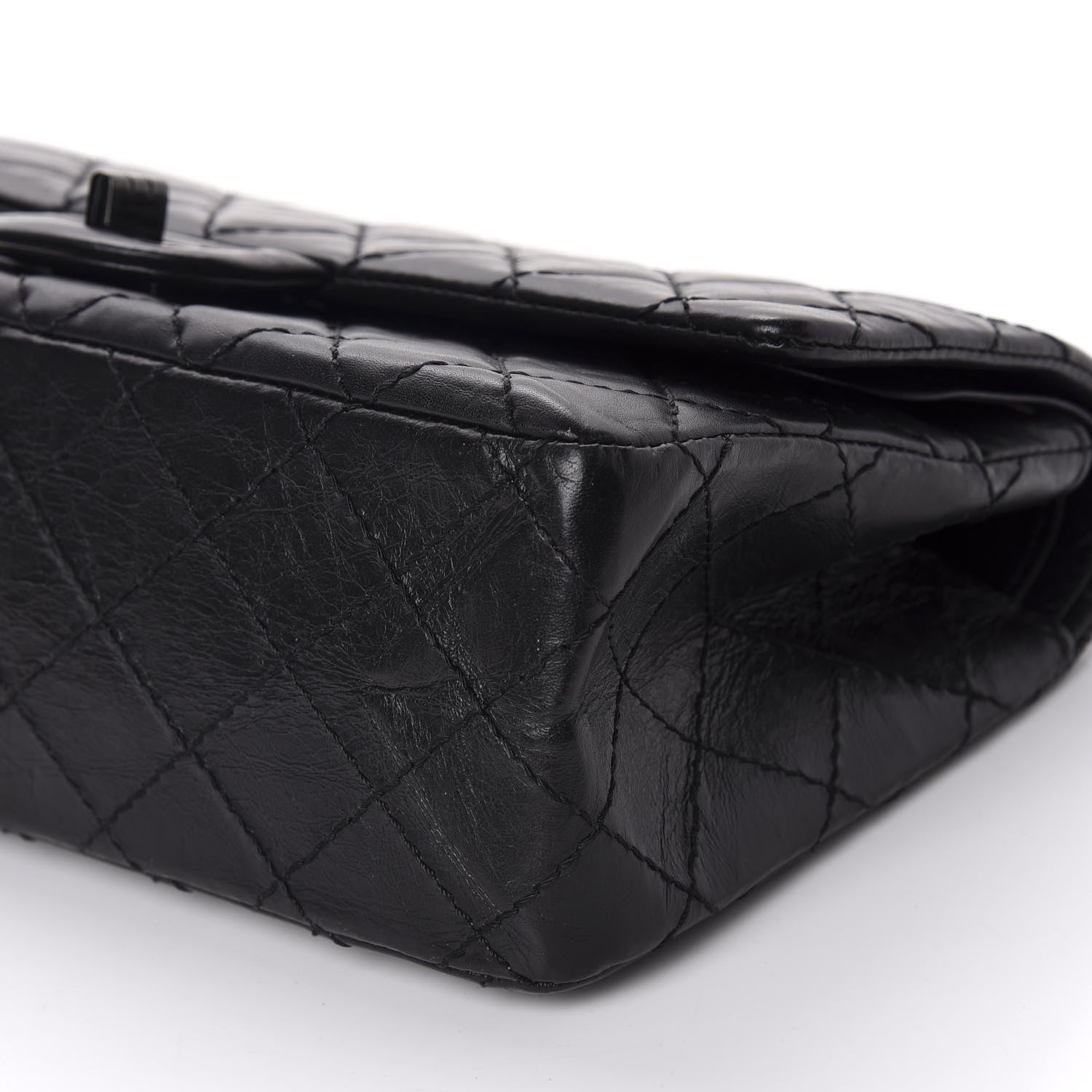 Chanel Aged Calfskin Quilted 2.55 Reissue 225 Flap So Black 6 of 9