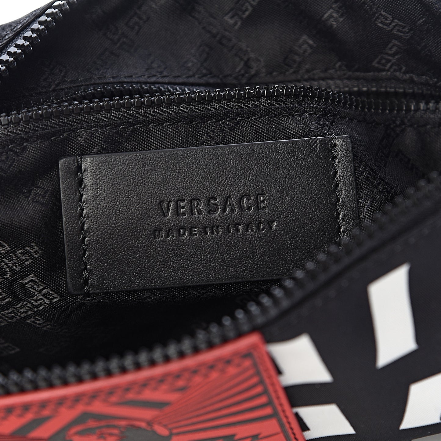 Nylon Logo Pochette Black White