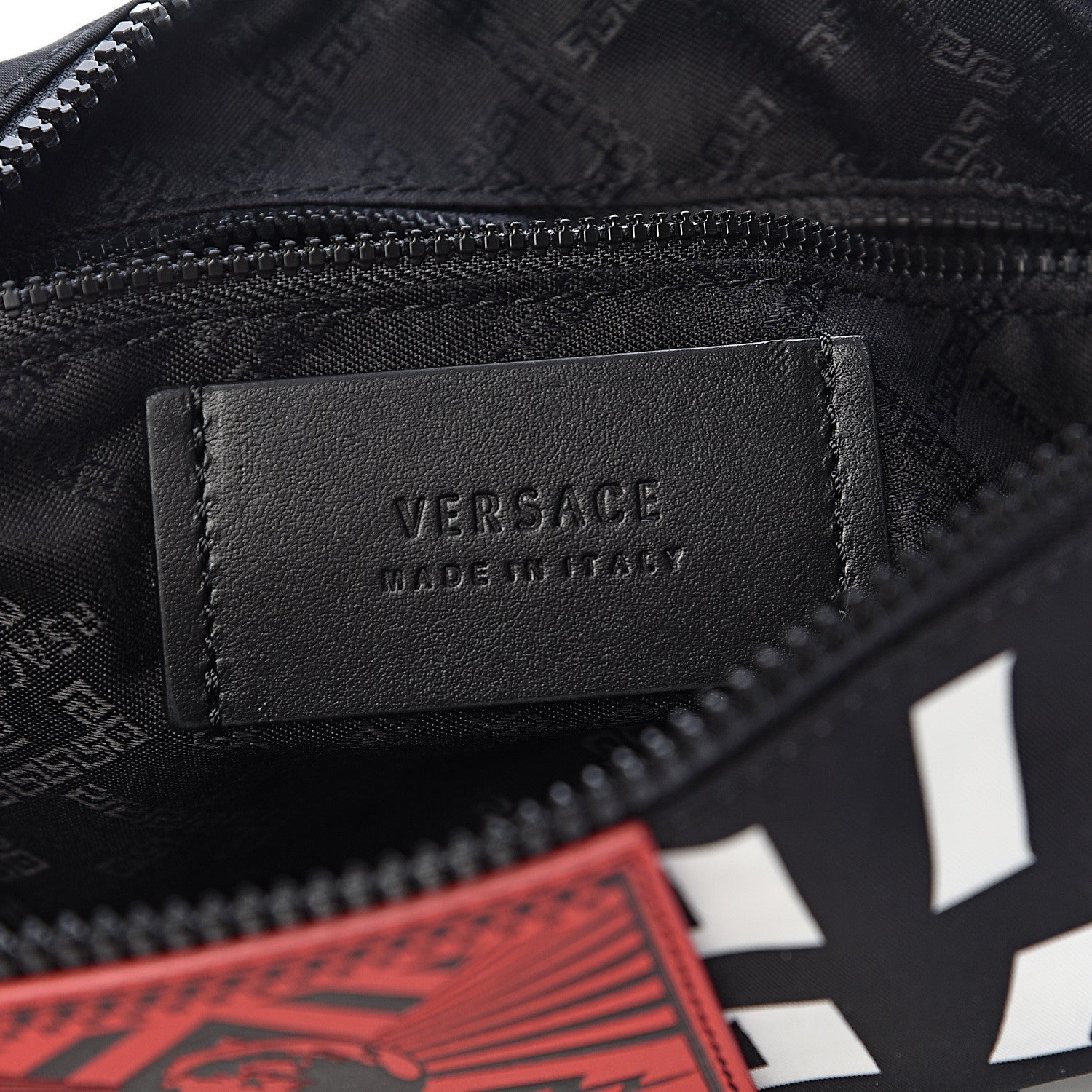 Versace Nylon Logo Pochette Black White 6 of 6