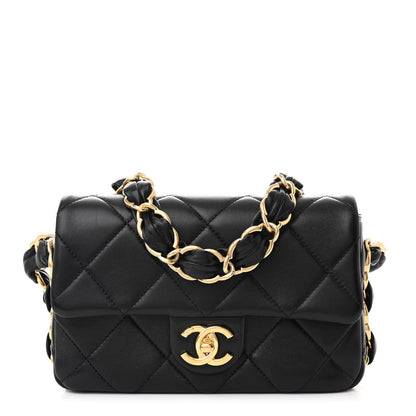 Chanel Lambskin Quilted Small CC Links Flap Black 1 of 11