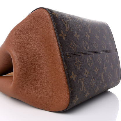 Louis Vuitton Calfskin Monogram Fold Tote MM Camel Sunbeam Cream 6 of 8