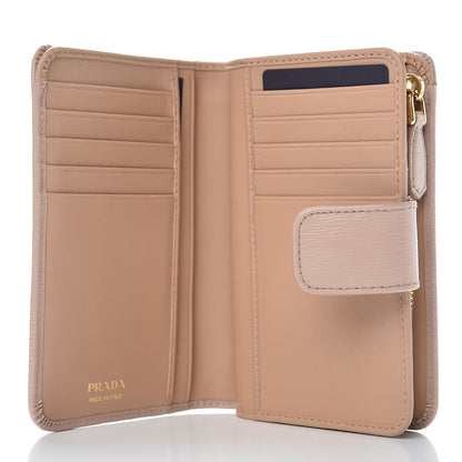 Prada Vitello Move Metal Zip Around Wallet Cammeo 5 of 8