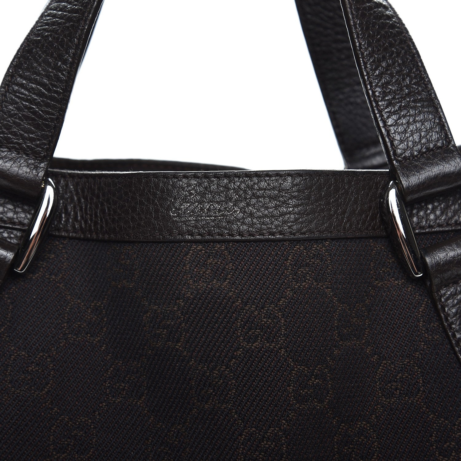Gucci Monogram Medium Abbey Convertible Tote Dark Brown 10 of 11