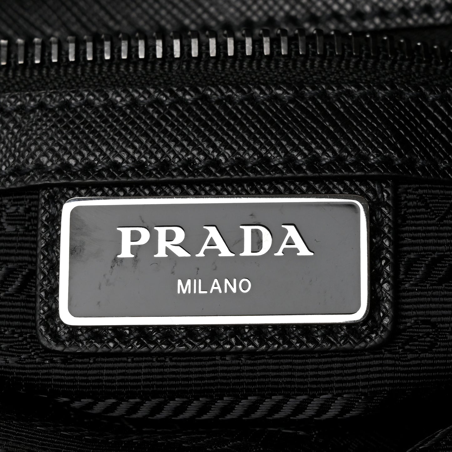 Nylon Vela Flat Messenger Bag Black